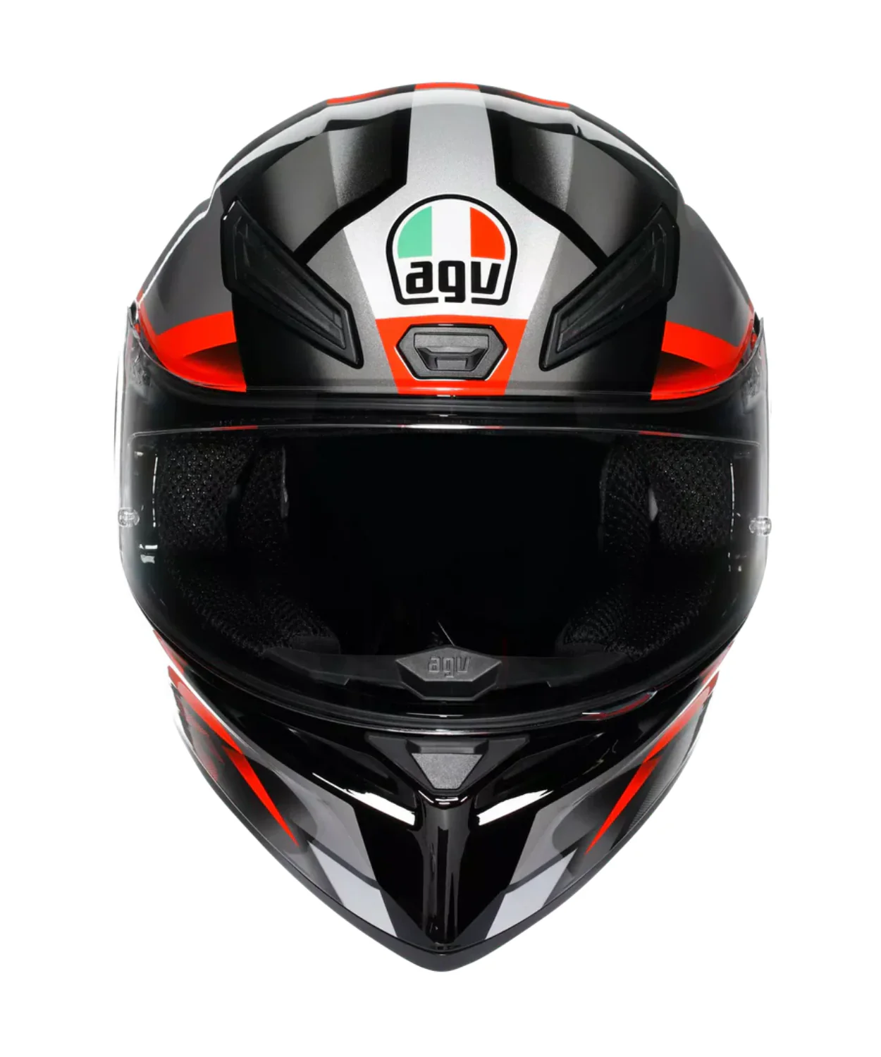 AGV K1 S Fastlap Helmet - Gloss Black Grey Red - Image 3