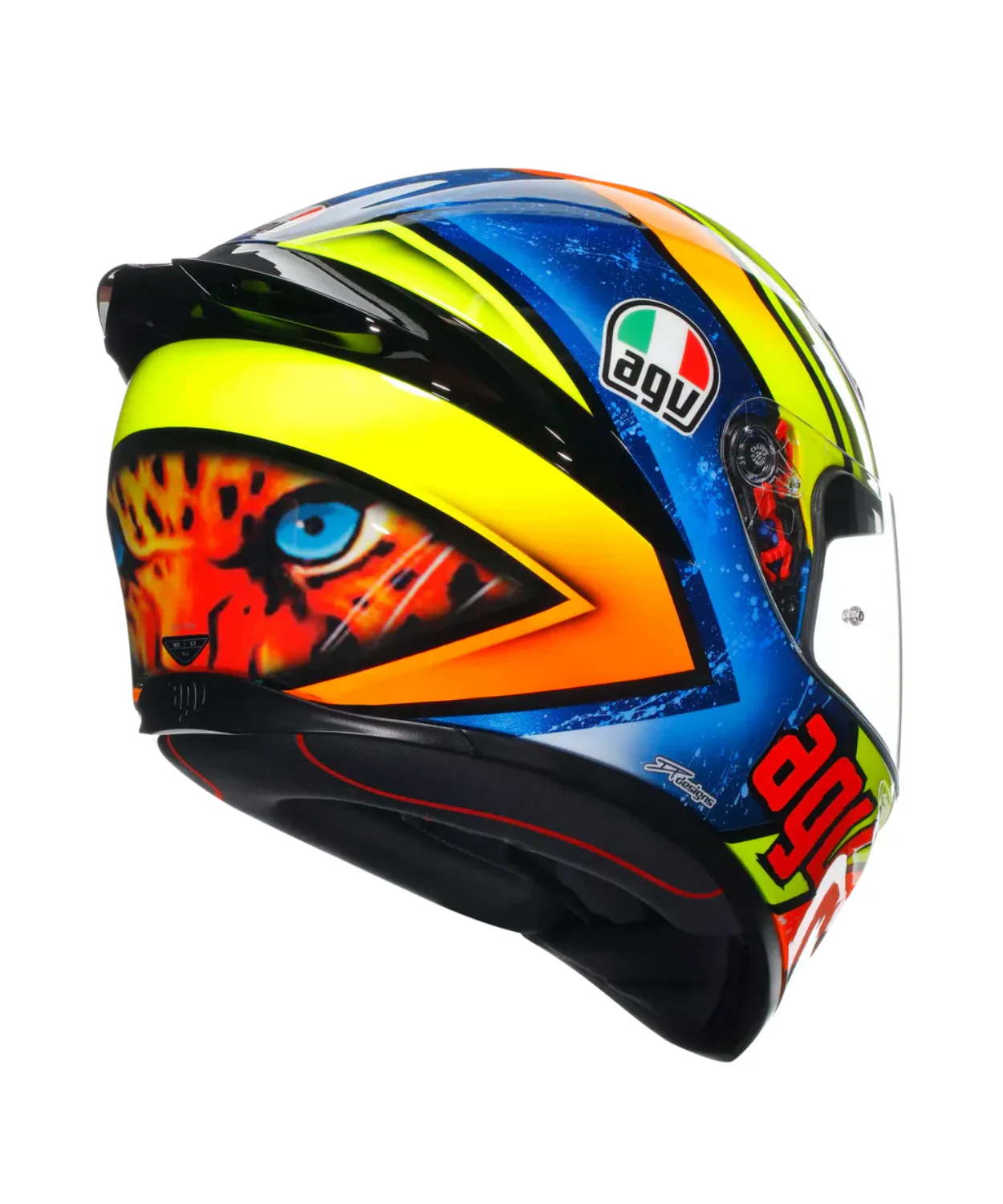 AGV K1 S Izan Helmet - Gloss Orange Yellow Blue - Image 5