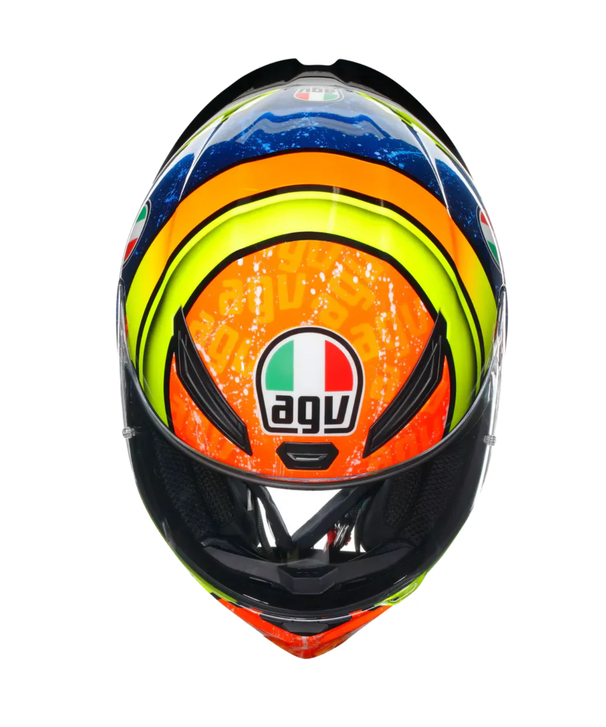 AGV K1 S Izan Helmet - Gloss Orange Yellow Blue - Image 6