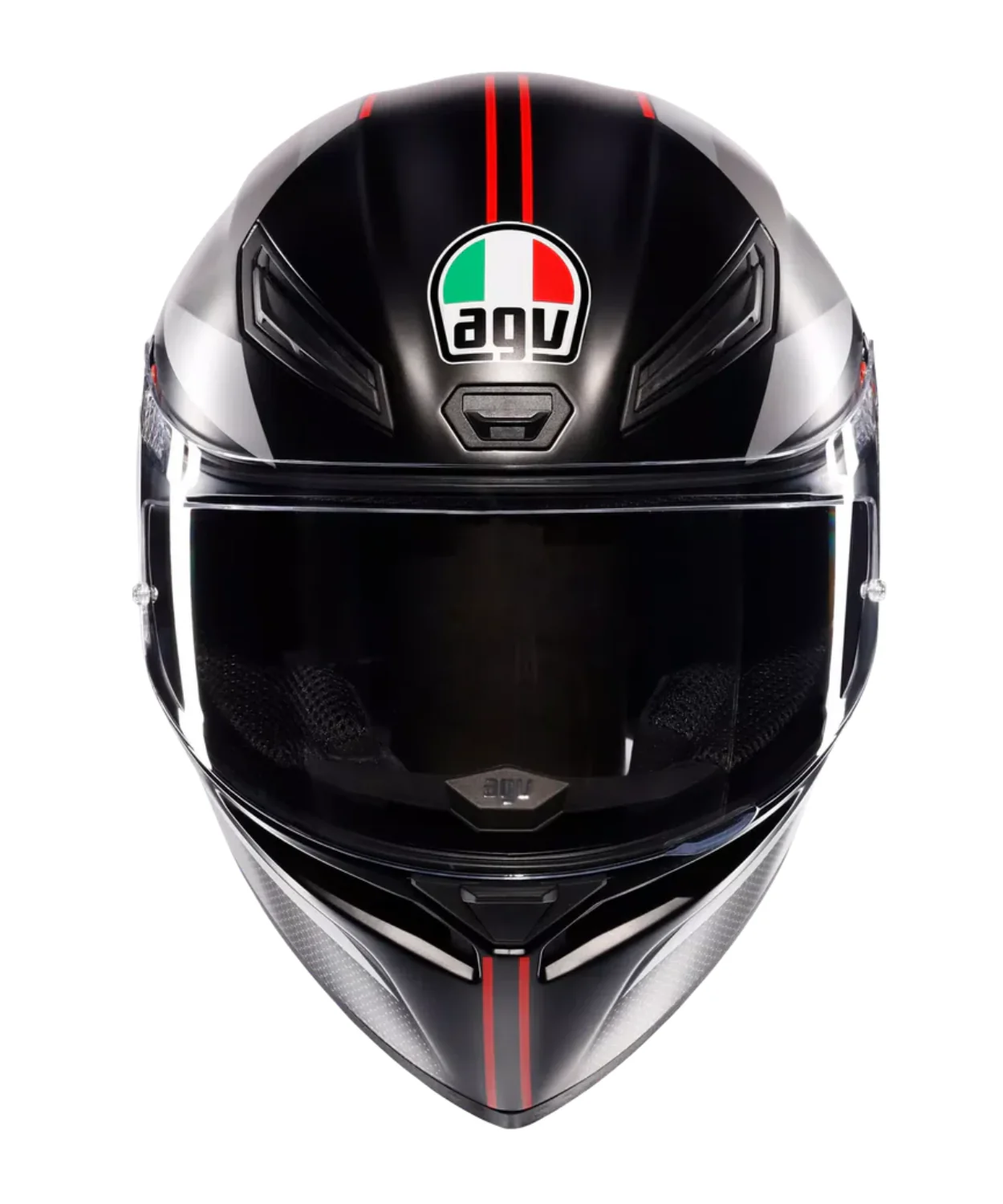 AGV K1 S Lap 034 Helmet - Matt Black Grey Red - Image 4