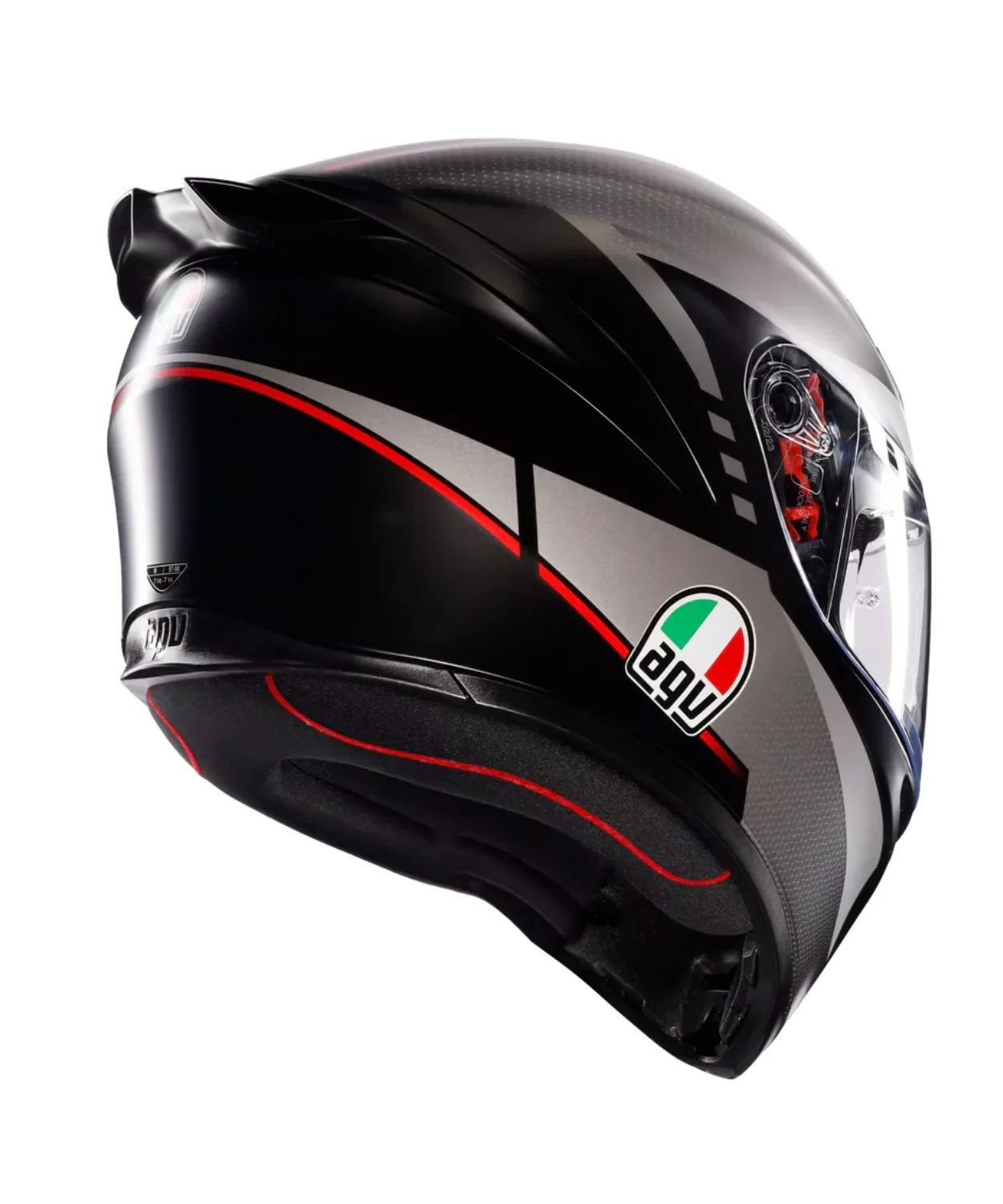 AGV K1 S Lap 034 Helmet - Matt Black Grey Red - Image 5