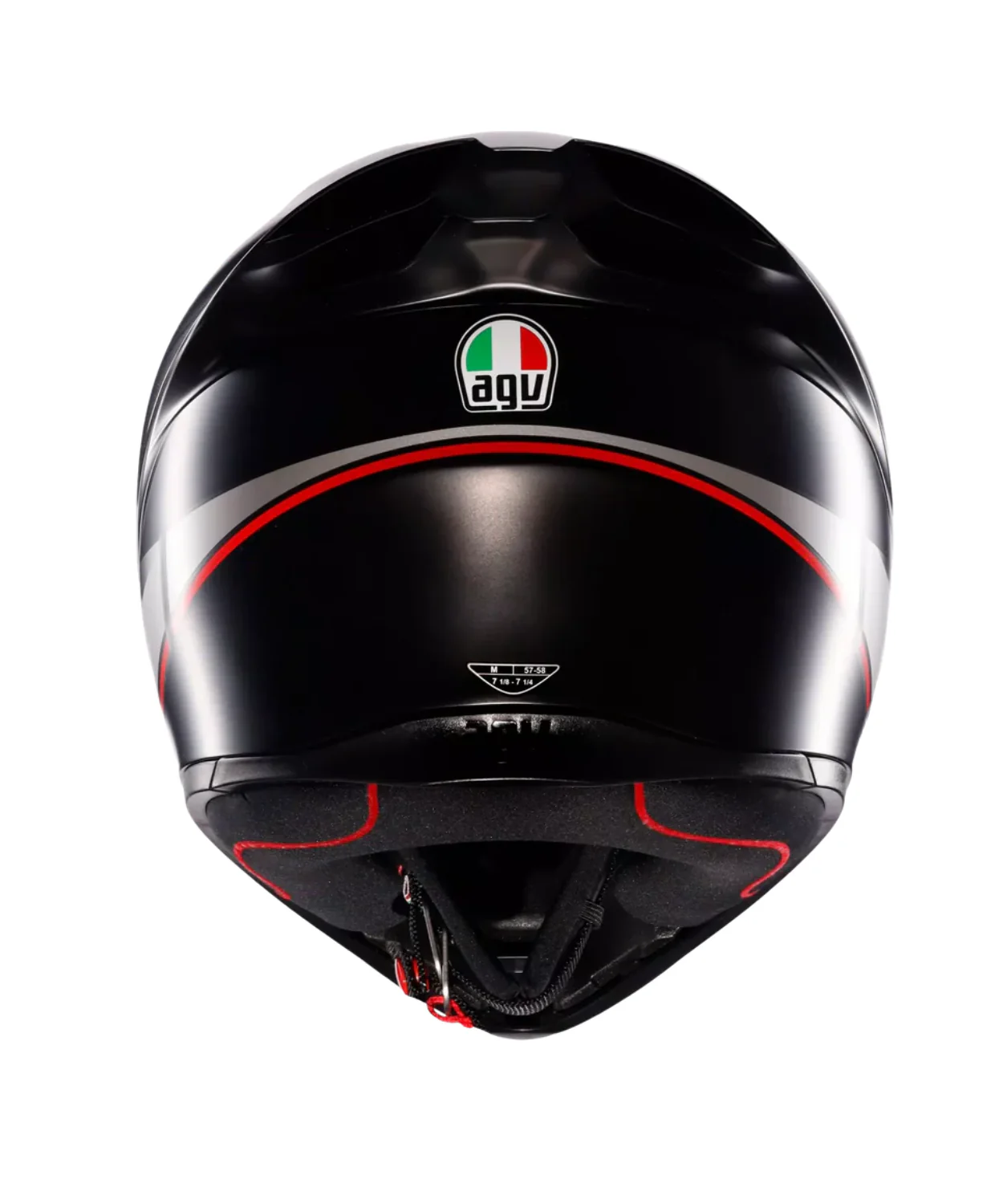 AGV K1 S Lap 034 Helmet - Matt Black Grey Red - Image 6