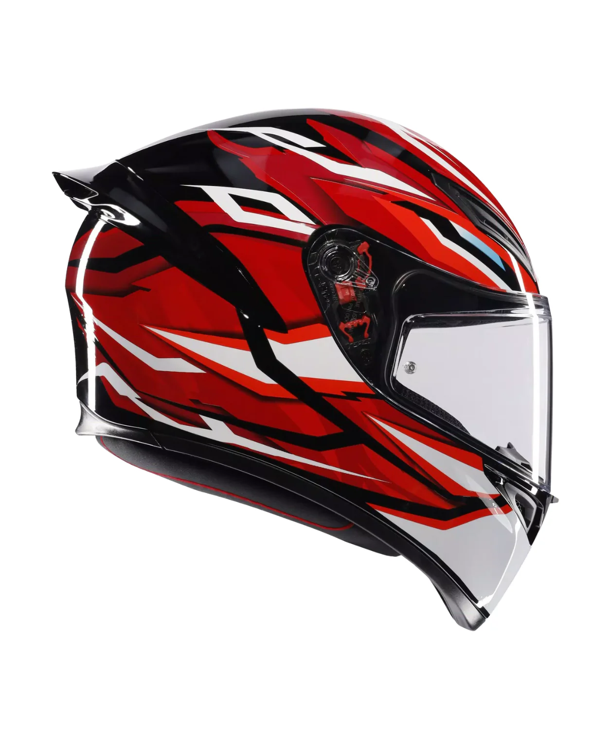 AGV K1 S Lion 035 Helmet - Gloss Black Red White - Image 4