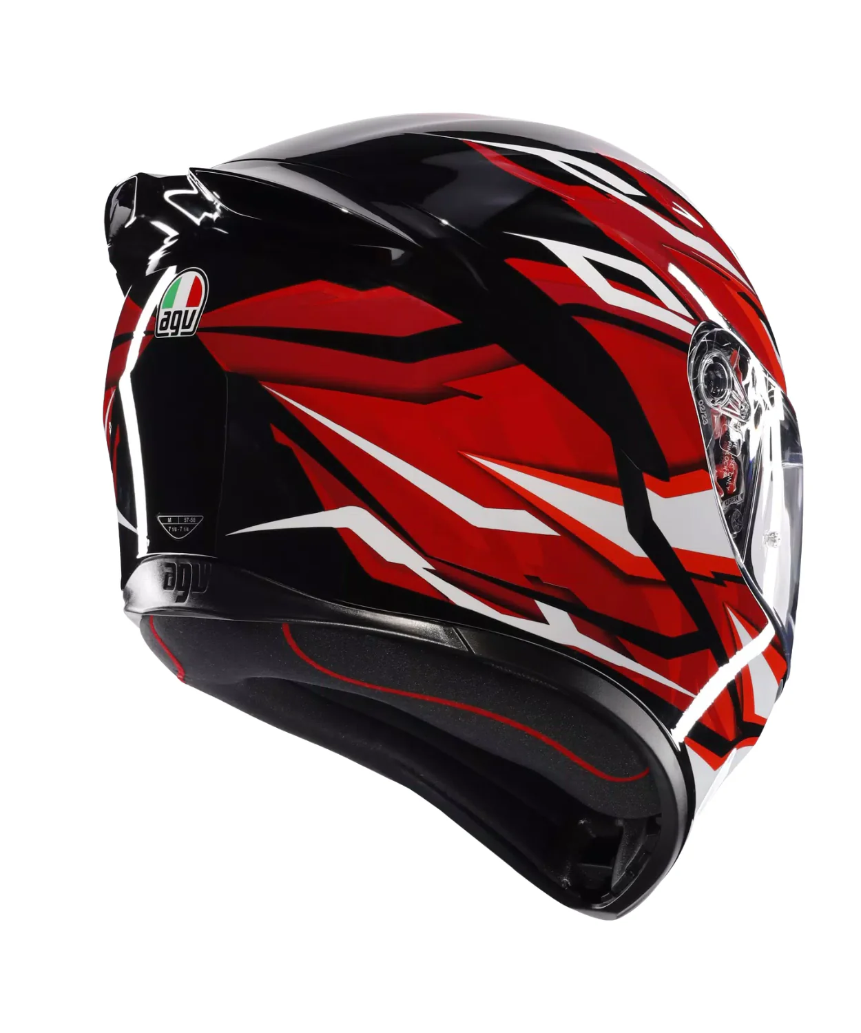 AGV K1 S Lion 035 Helmet - Gloss Black Red White - Image 6