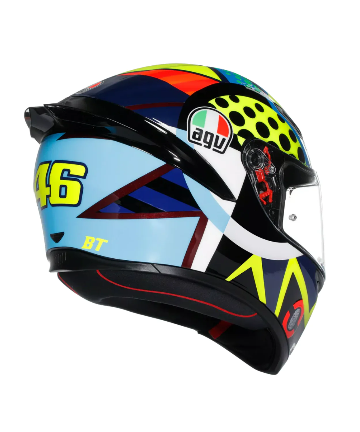 AGV K1 S Rossi Winter Test Helmet 2020 - Gloss Blue Yellow - Image 4