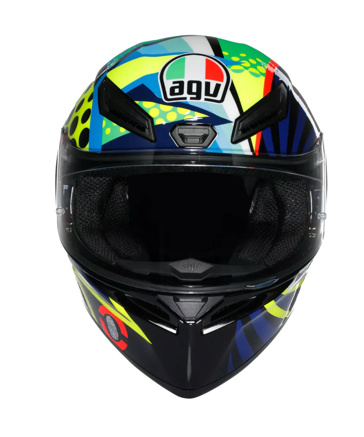 AGV K1 S Rossi Winter Test Helmet 2020 - Gloss Blue Yellow - Image 5