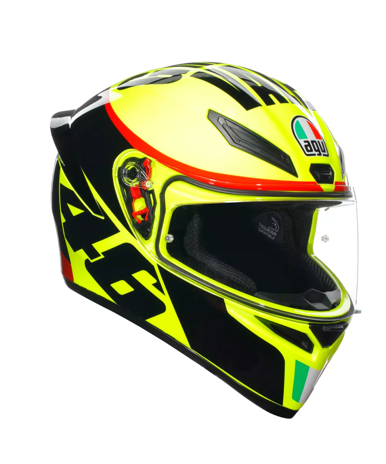 AGV K1S Grazie Vale 018 Helmet - Gloss Yellow Black - Image 4