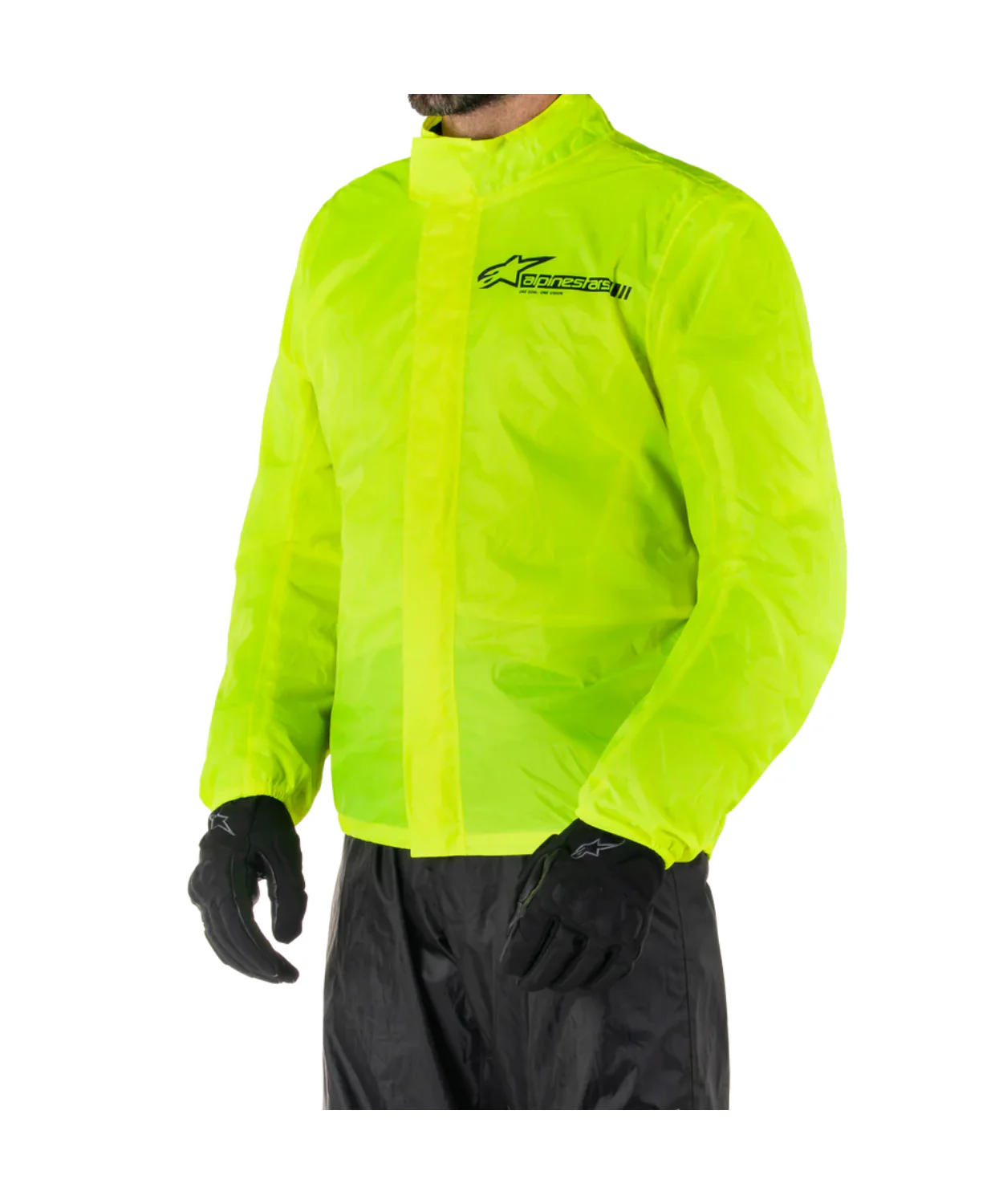 Alpinestars Hurricane V2 Rain Jacket - Yellow Fluorescent - Image 3