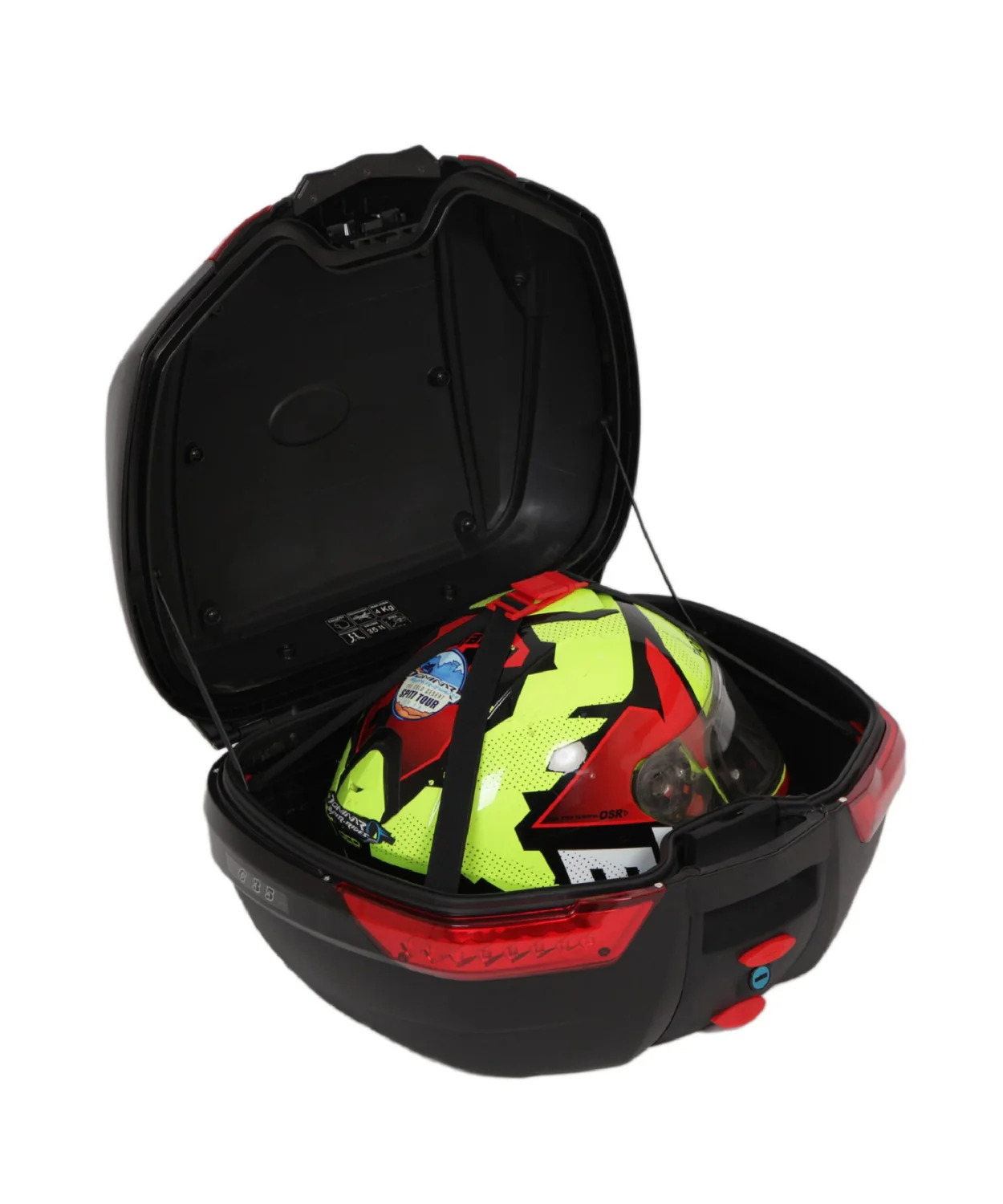 ASG SG 35 Liters Top Box - Black Red - Image 5