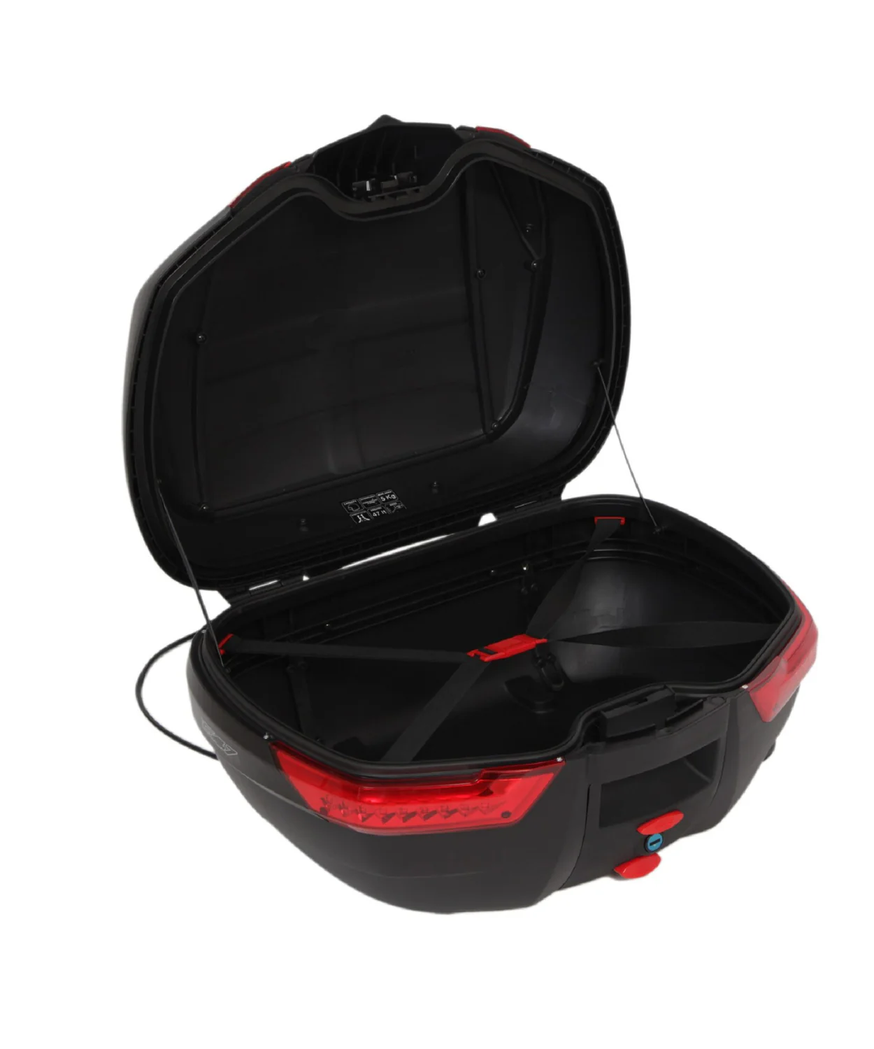 ASG SG 47 Liters Top Box - Black Red - Image 5