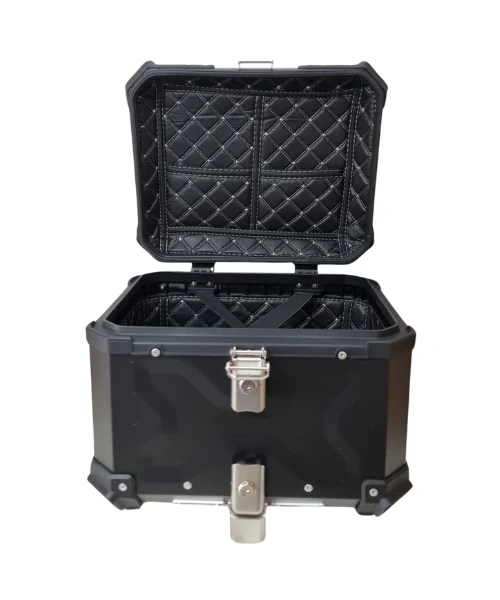 Asiatic Aluminium Top Box 45L with Backrest - Black - Image 3
