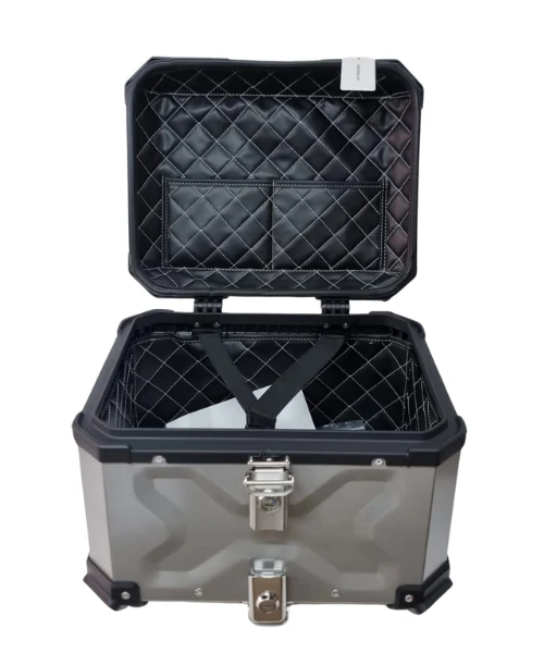 Asiatic Aluminium Top Box 45L with Backrest - Silver - Image 4