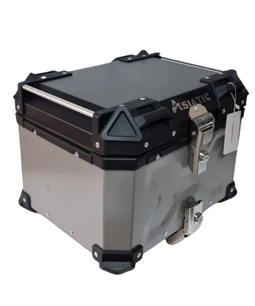 Asiatic Aluminium Top Box 45L with Backrest - Silver - Image 5