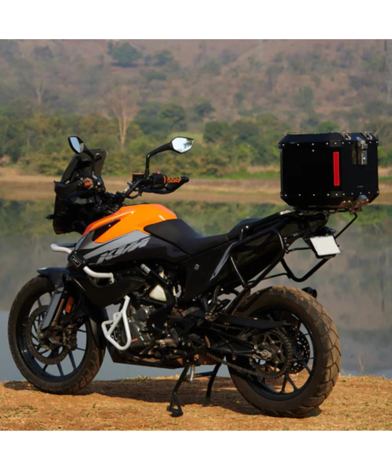 Auto Engina Aluminium 42L Top Box for KTM Adventure 390/250 - Black