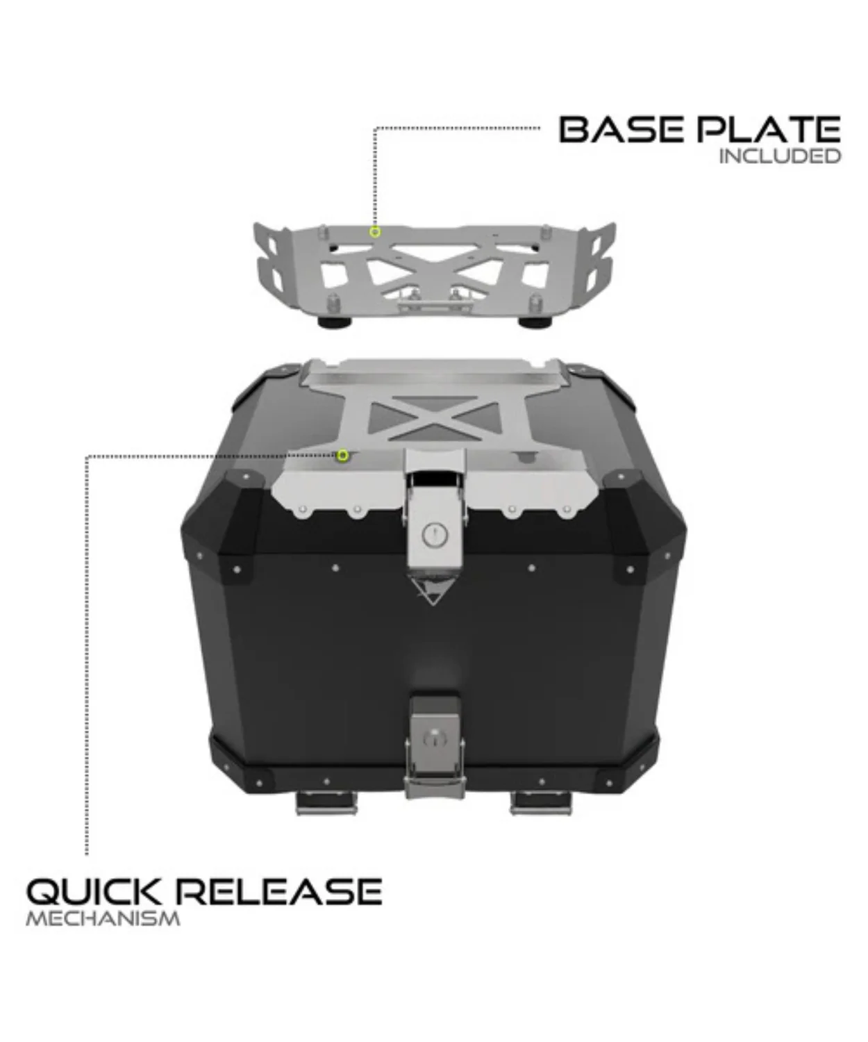 Auto Engina Aluminium 42L Top Box for KTM Adventure 390/250 - Black - Image 6