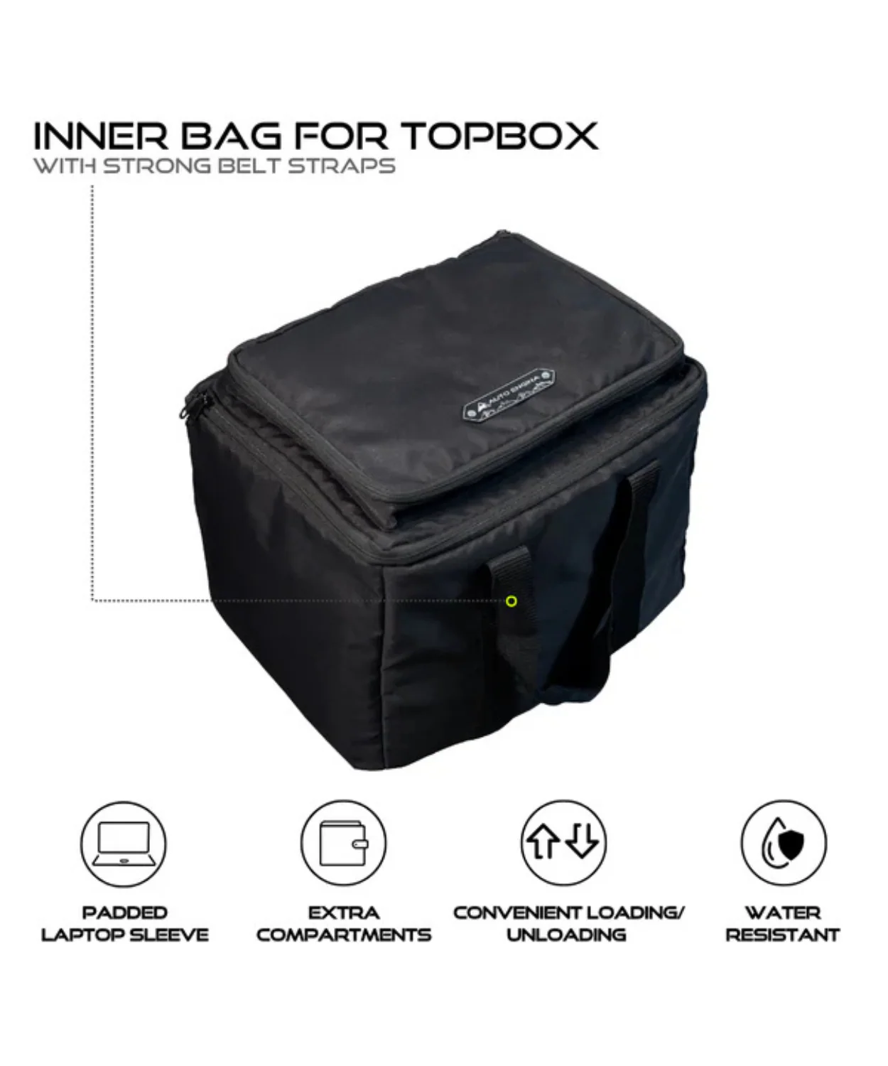 Auto Engina Aluminium 42L Top Box for Royal Enfield Meteor 350 - Black - Image 4