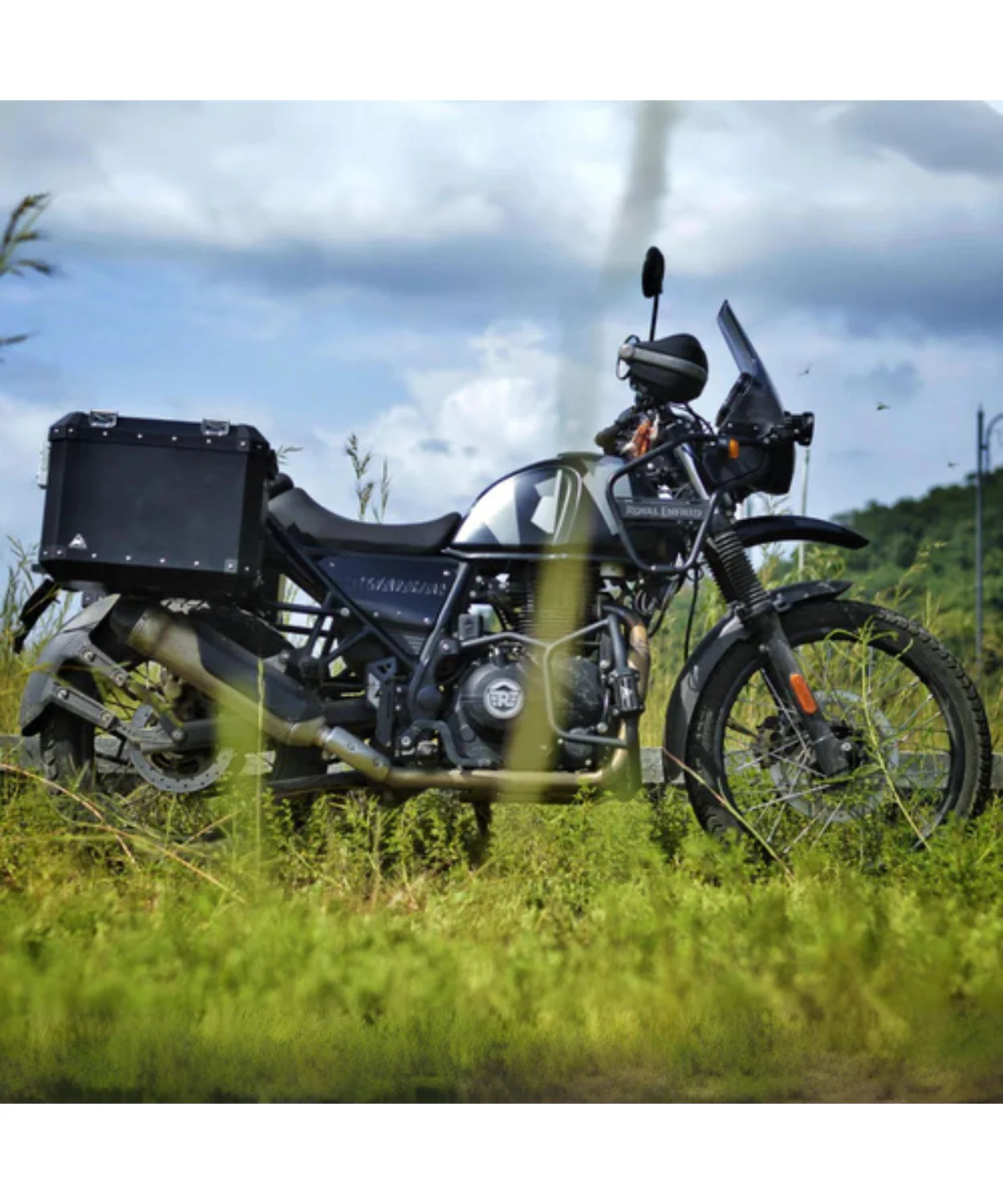 Auto Engina Aluminium Panniers 72L for Royal Enfield Himalayan 411 - Black - Image 2