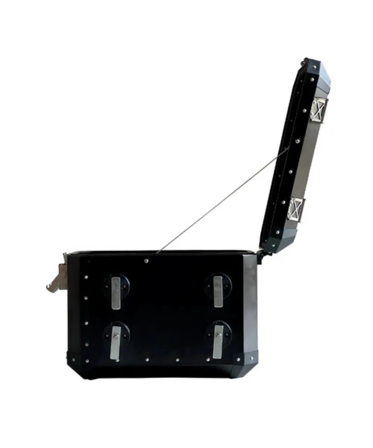 Auto Engina Aluminium Panniers 72L for Royal Enfield Super Meteor 650 - Black - Image 6