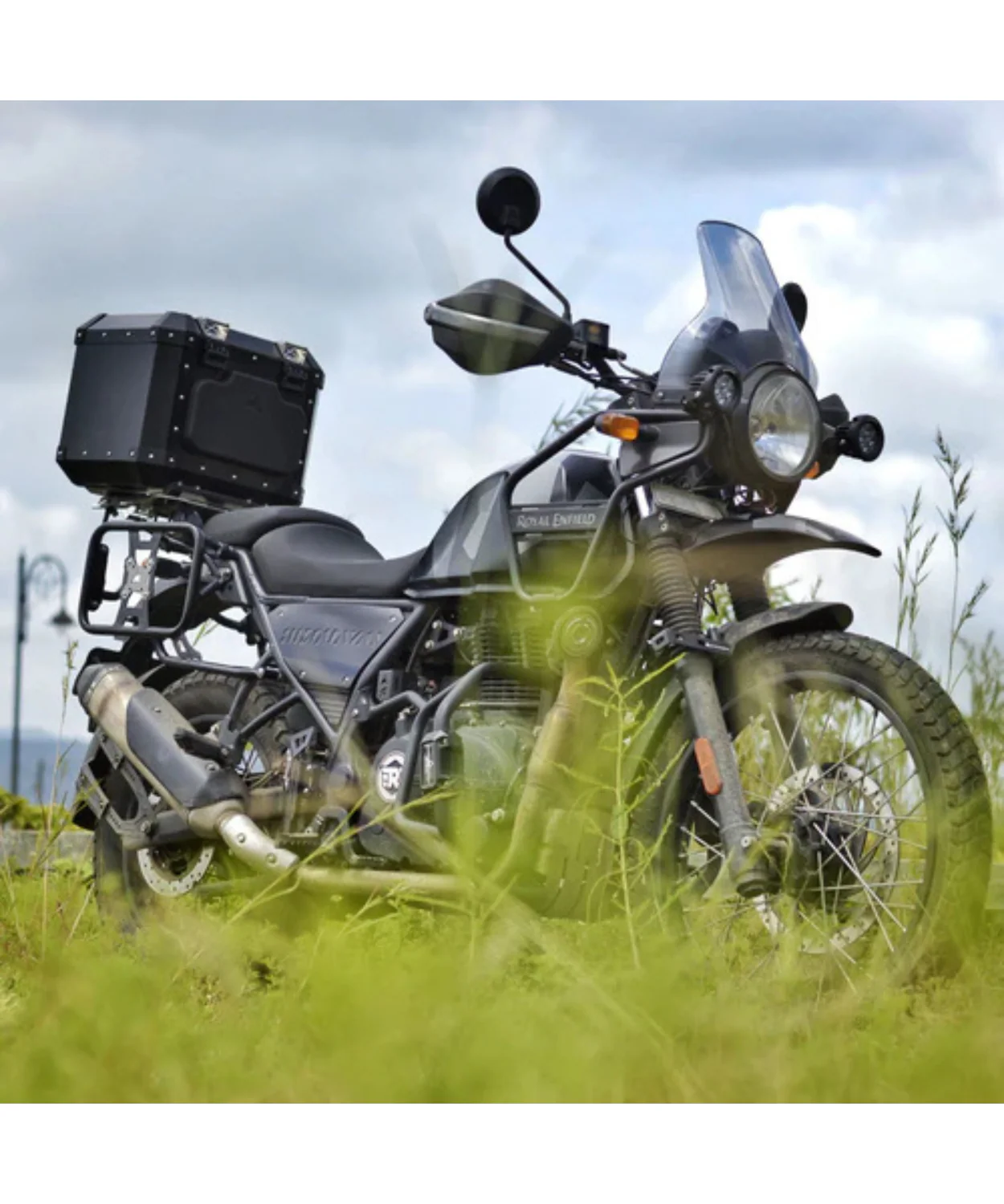 Auto Engina Aluminium Top Box 42L for Royal Enfield Himalayan 411 - Black