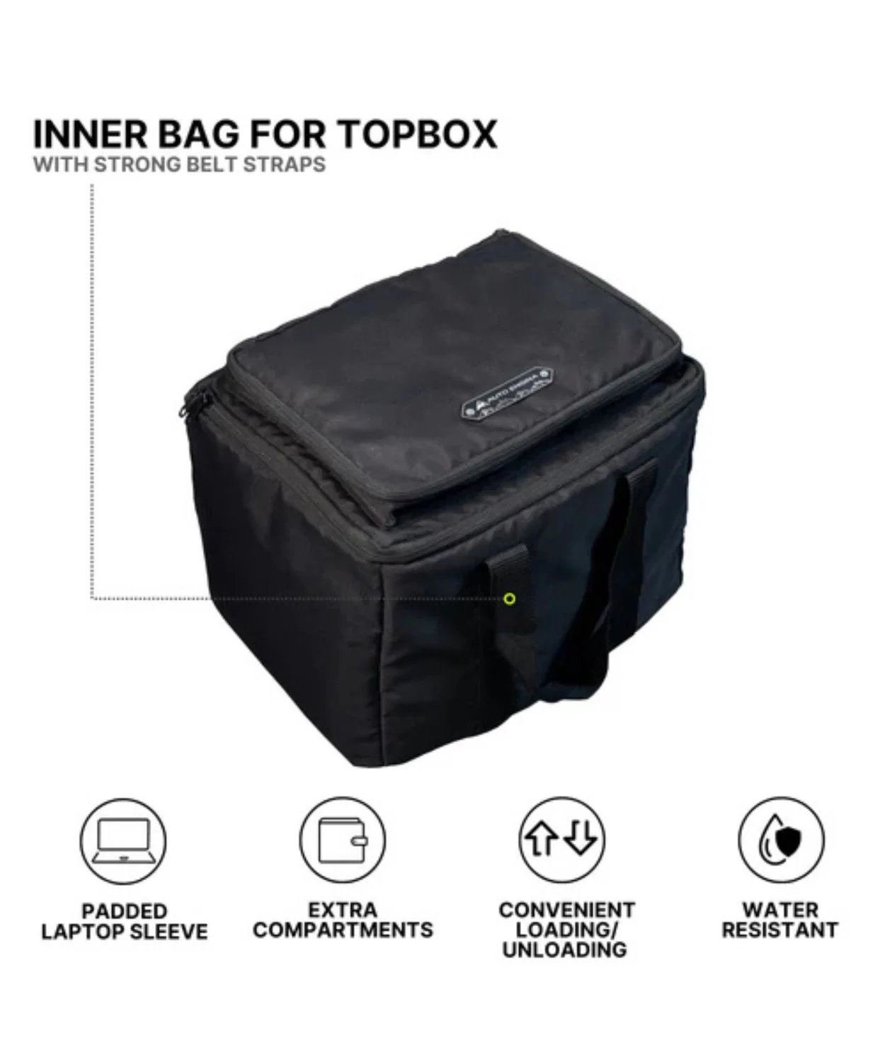 Auto Engina Aluminium Top Box 42L for Royal Enfield Himalayan 411 - Black - Image 8