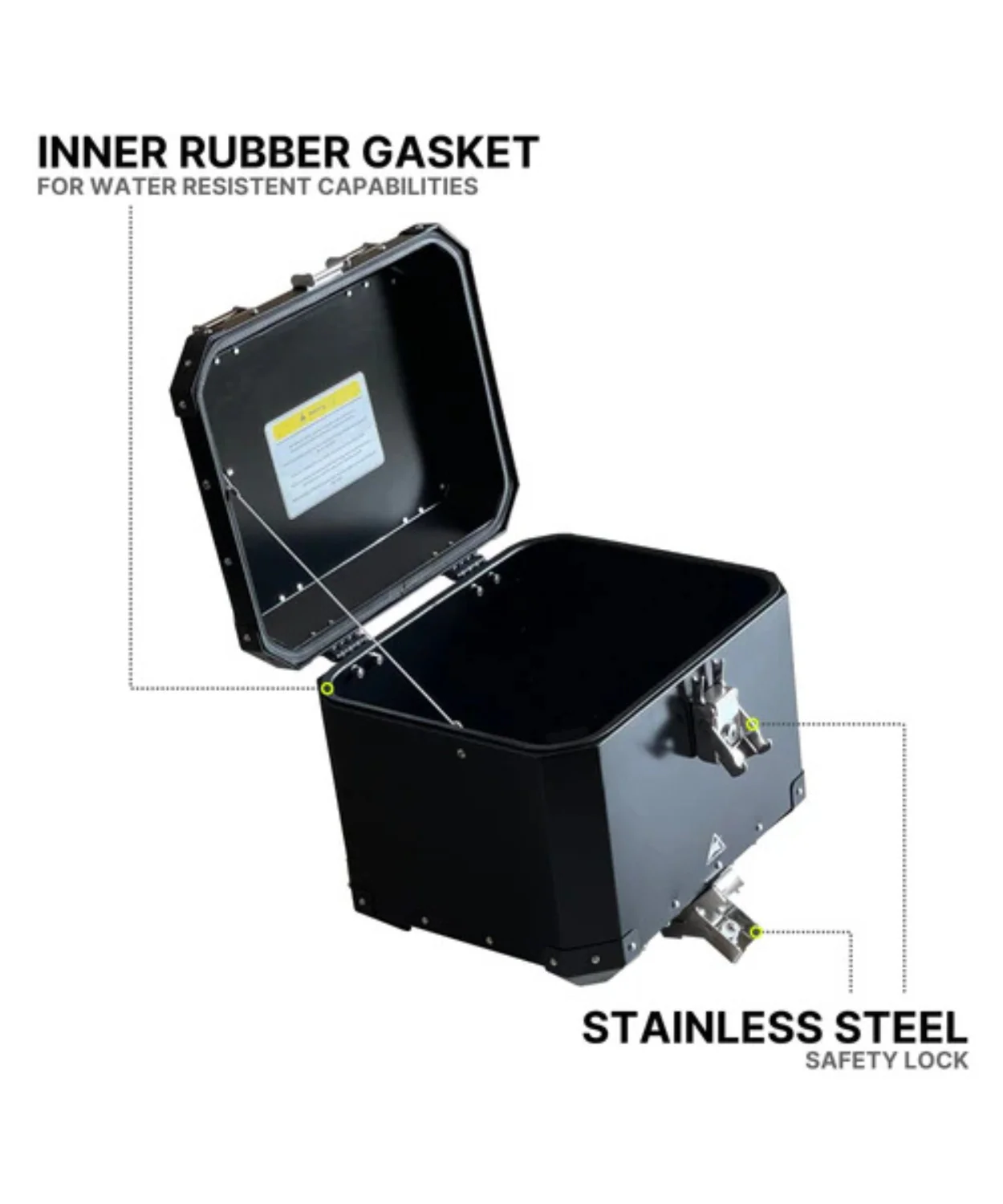 Auto Engina Aluminium Top Box 42L for Royal Enfield Himalayan 450 - Black - Image 10