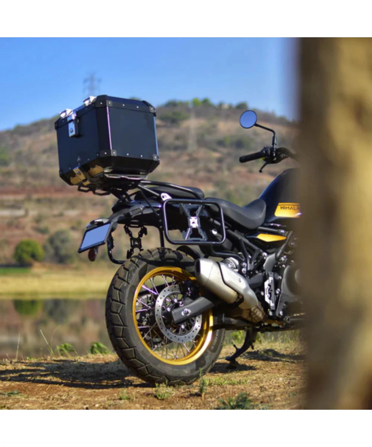 Auto Engina Aluminium Top Box 42L for Royal Enfield Himalayan 450 - Black - Image 2