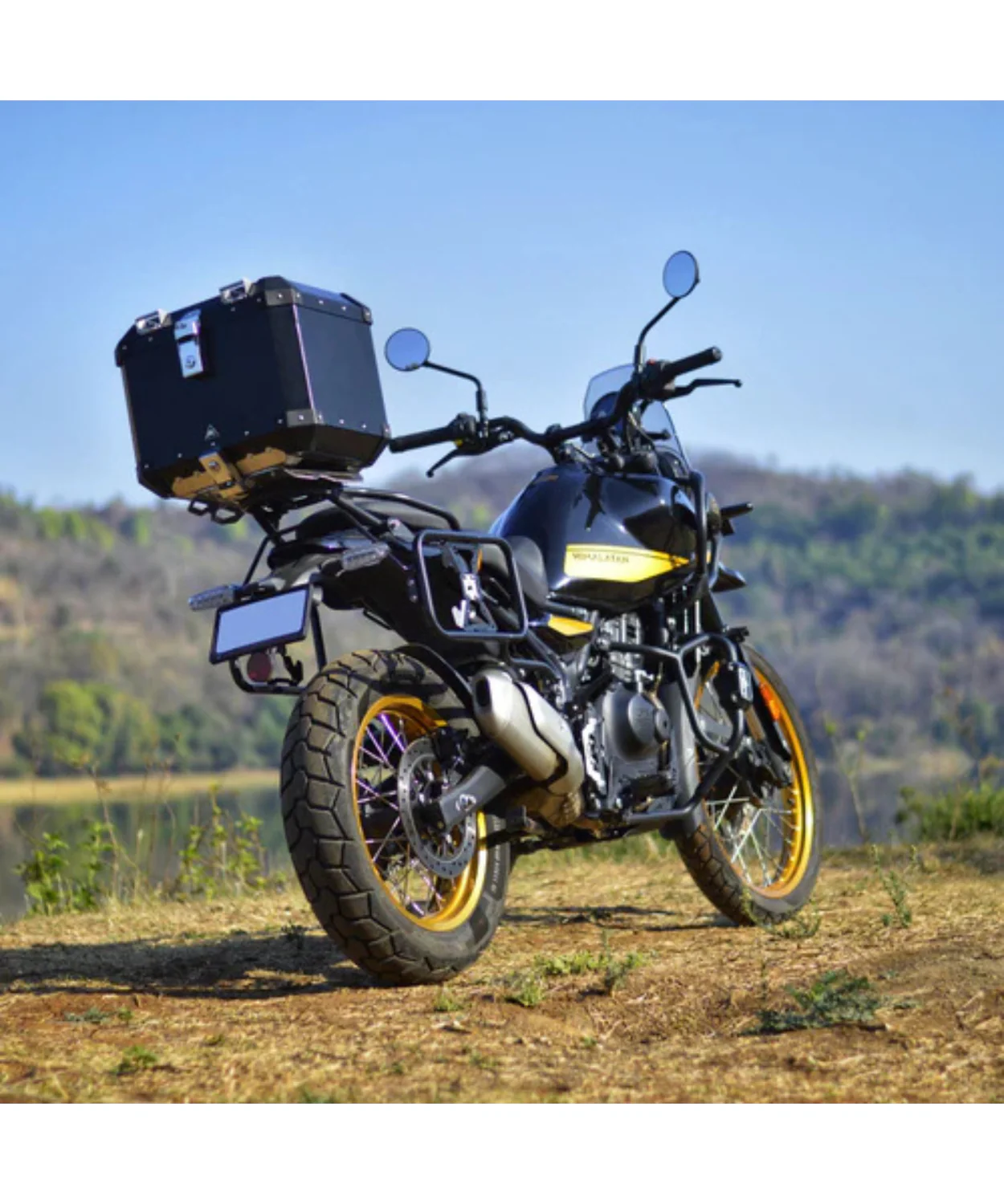Auto Engina Aluminium Top Box 42L for Royal Enfield Himalayan 450 - Black - Image 5