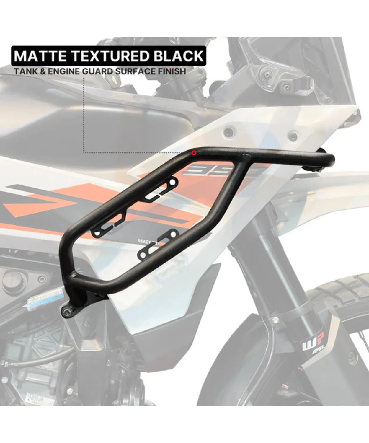 Auto Engina Crash/Leg Guard for 2025 KTM 390 Adventure X/S - Matte Texture Black