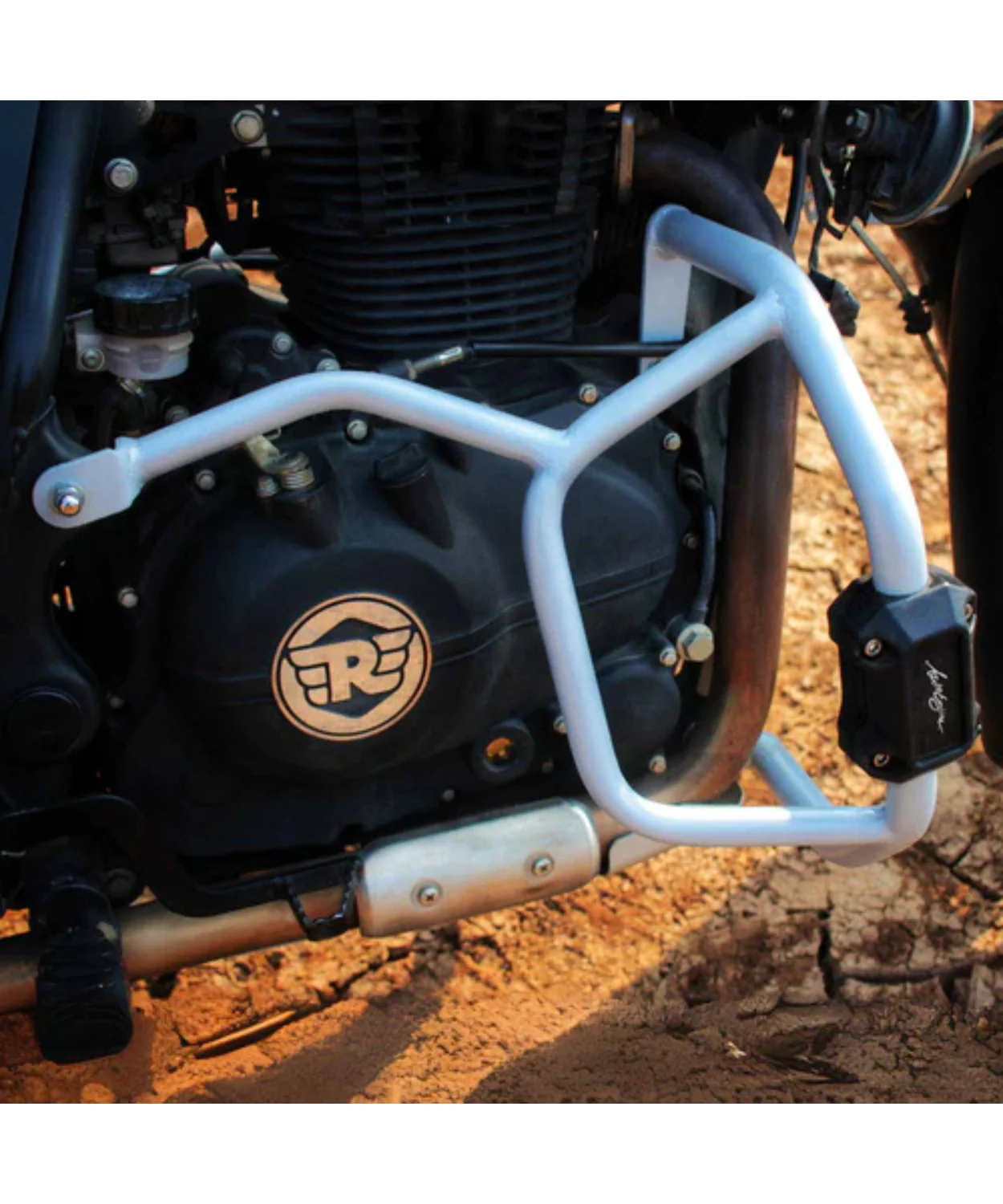 Auto Engina Crash / Leg Guard for Royal Enfield Himalayan 411 - Silver - Image 3