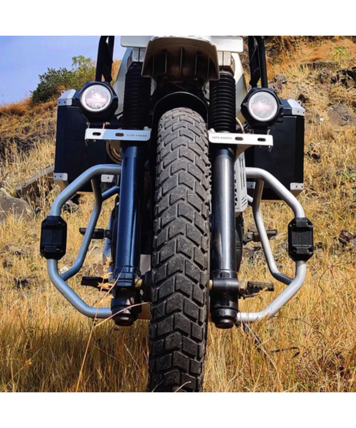 Auto Engina Crash / Leg Guard for Royal Enfield Himalayan 411 - Silver - Image 4