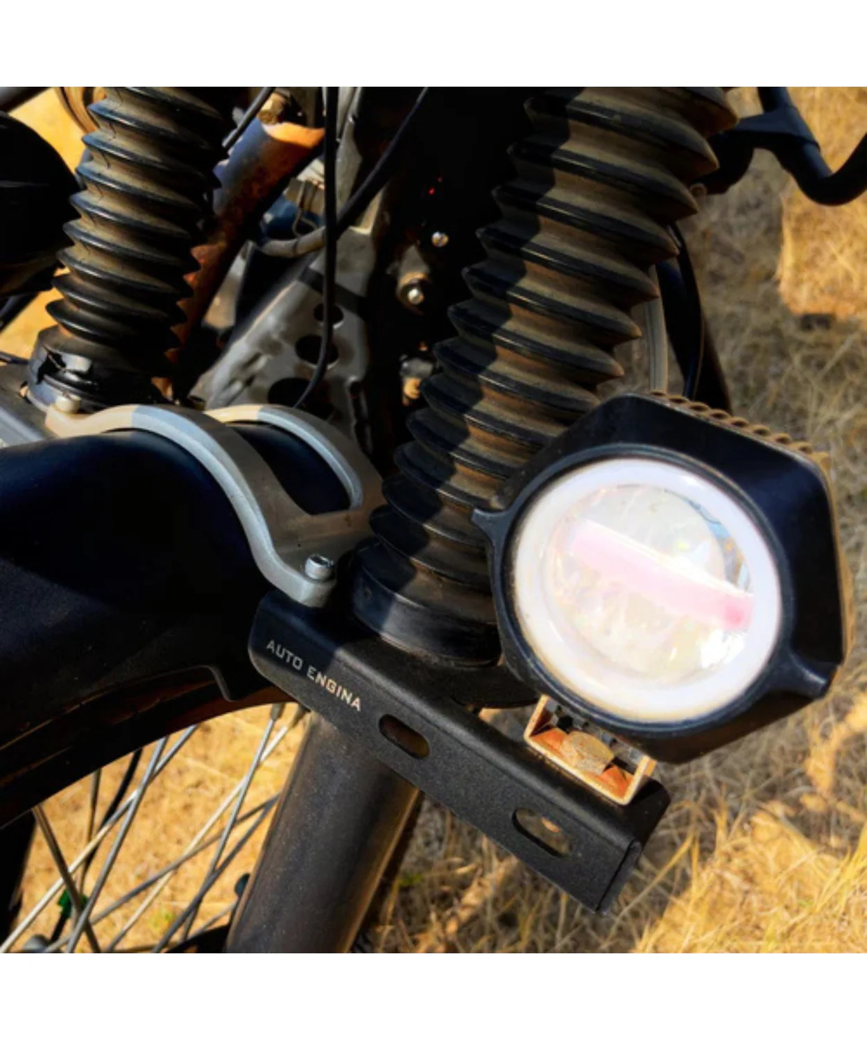 Auto Engina Fog Light Clamp/Mount for Royal Enfield Himalayan 411 - Black - Image 2