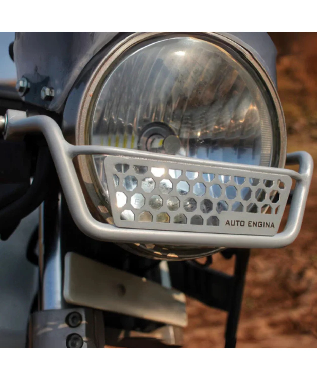 Auto Engina Headlight Grill for Royal Enfield Himalayan 411 - Silver - Image 2