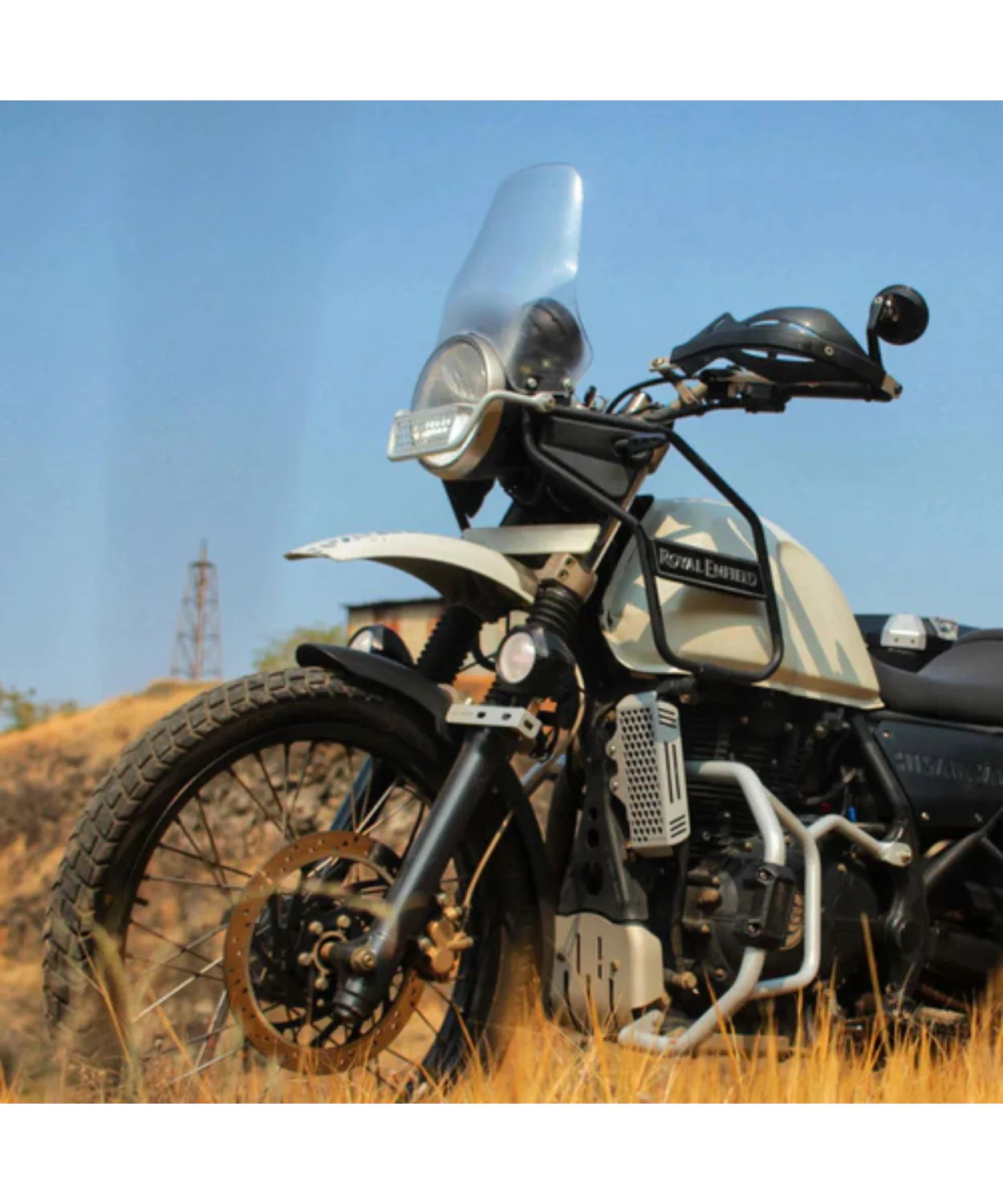 Auto Engina Headlight Grill for Royal Enfield Himalayan 411 - Silver - Image 4