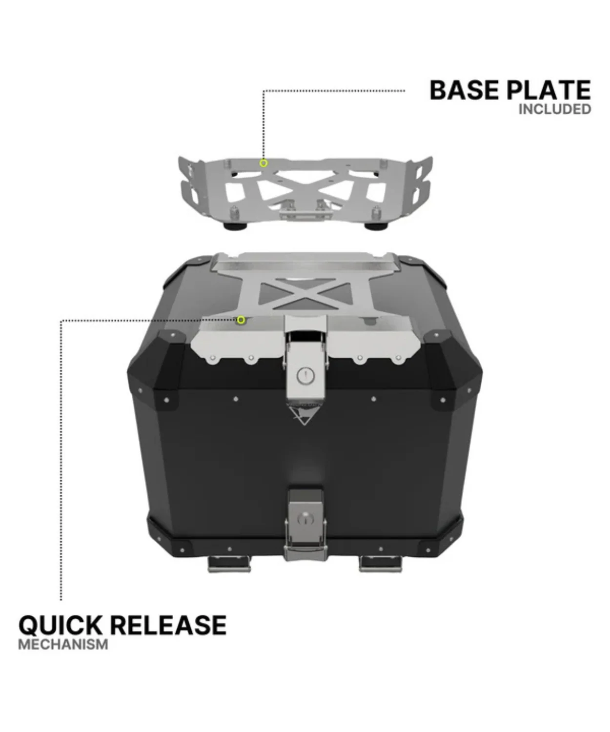 Auto Engina Triumph Scrambler 400x Aluminium 42L Top Box - Black - Image 7