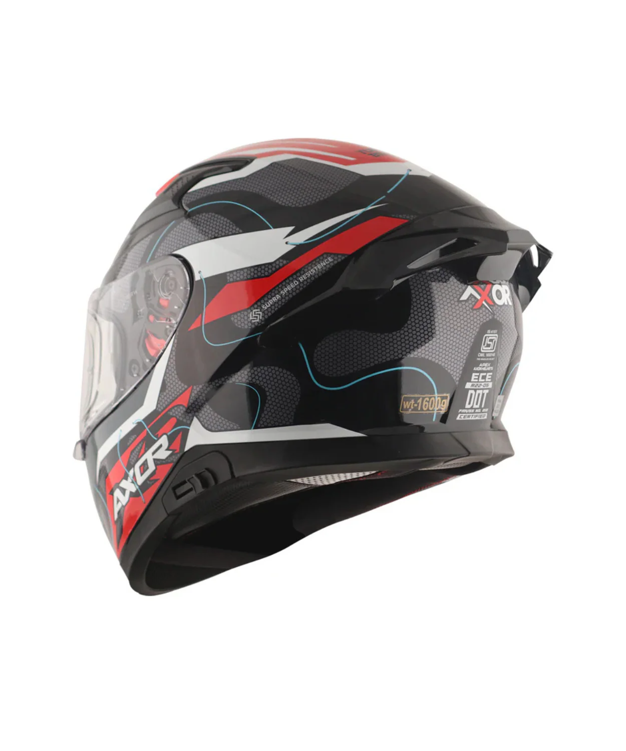 Axor Apex Dynamo Helmet - Gloss Black Red - Image 7