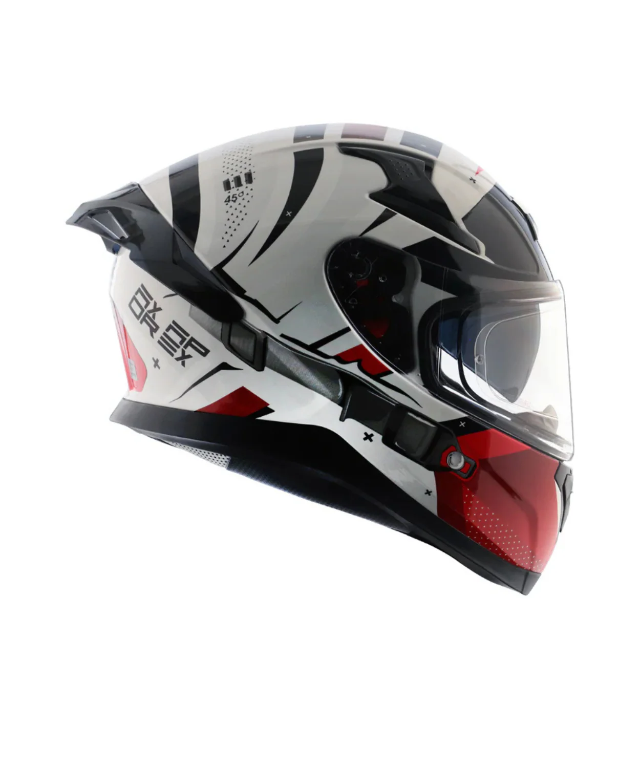 Axor Apex Hex-2 Helmet - White Red - Image 4