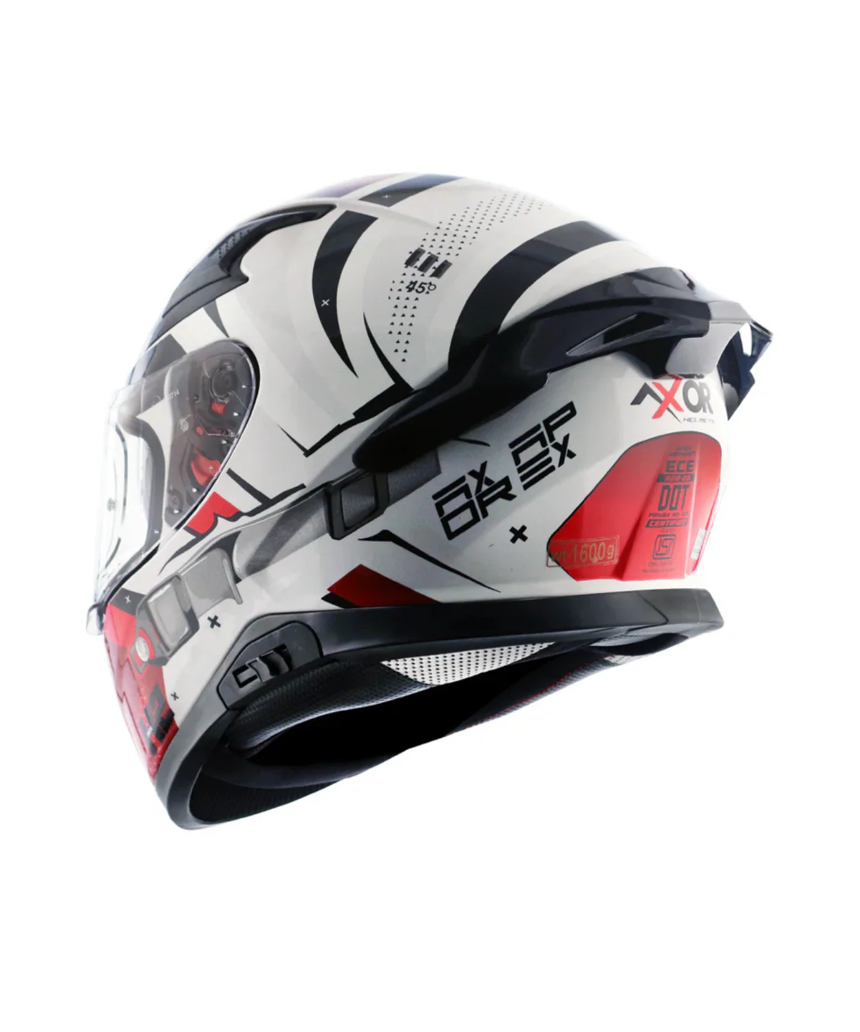 Axor Apex Hex-2 Helmet - White Red - Image 7