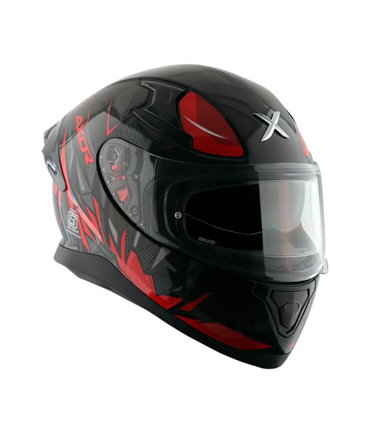 AXOR Apex Hunter D/V Helmet - Gloss Black Red - Image 4