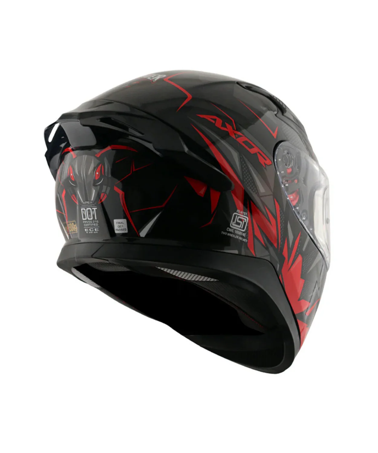 AXOR Apex Hunter D/V Helmet - Gloss Black Red - Image 7
