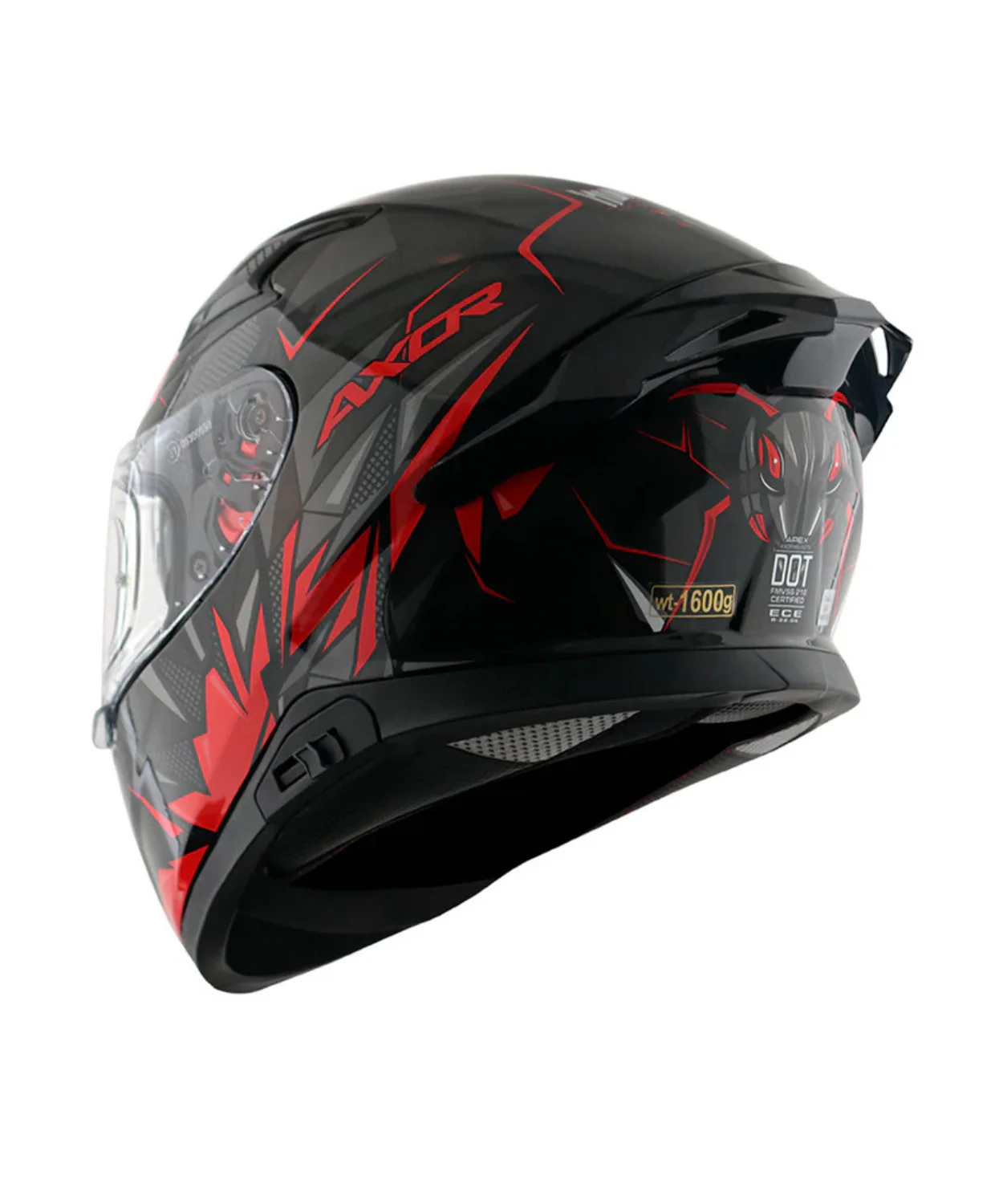 AXOR Apex Hunter D/V Helmet - Gloss Black Red - Image 8