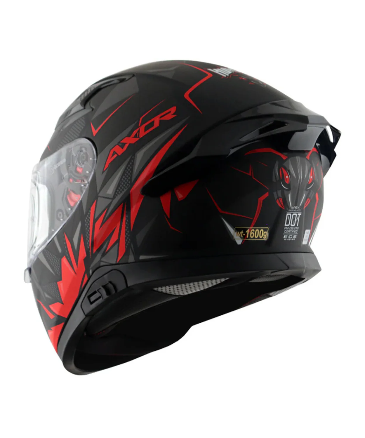 AXOR Apex Hunter D/V Helmet - Dull Black Red - Image 7