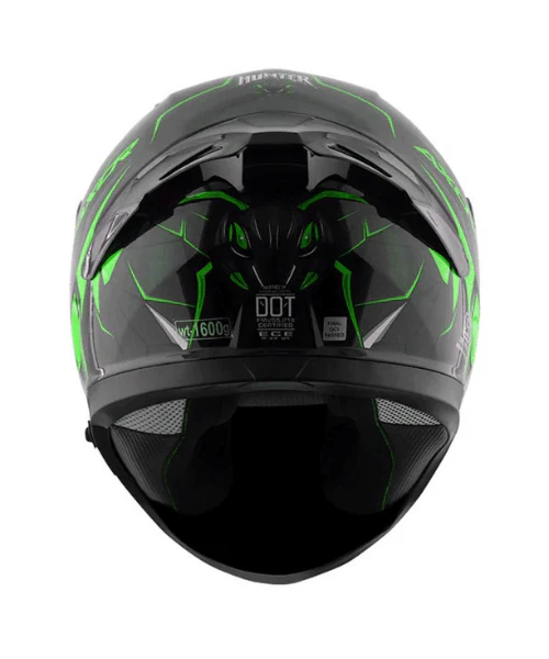 AXOR Apex Hunter D/V Helmet - Gloss Black Neon Green - Image 9