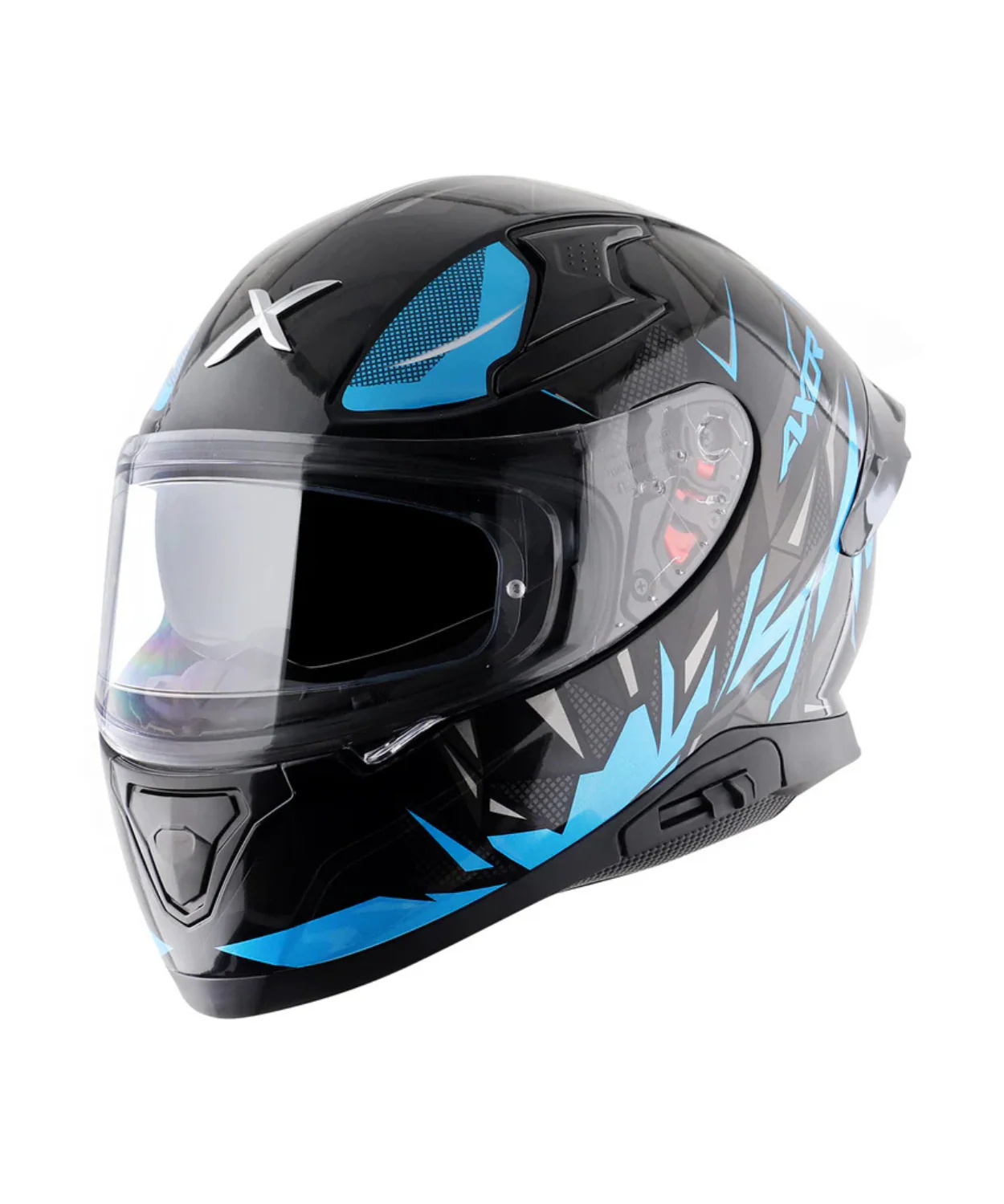 Axor Apex Hunter Helmet- Gloss Black Neon Blue - Image 2