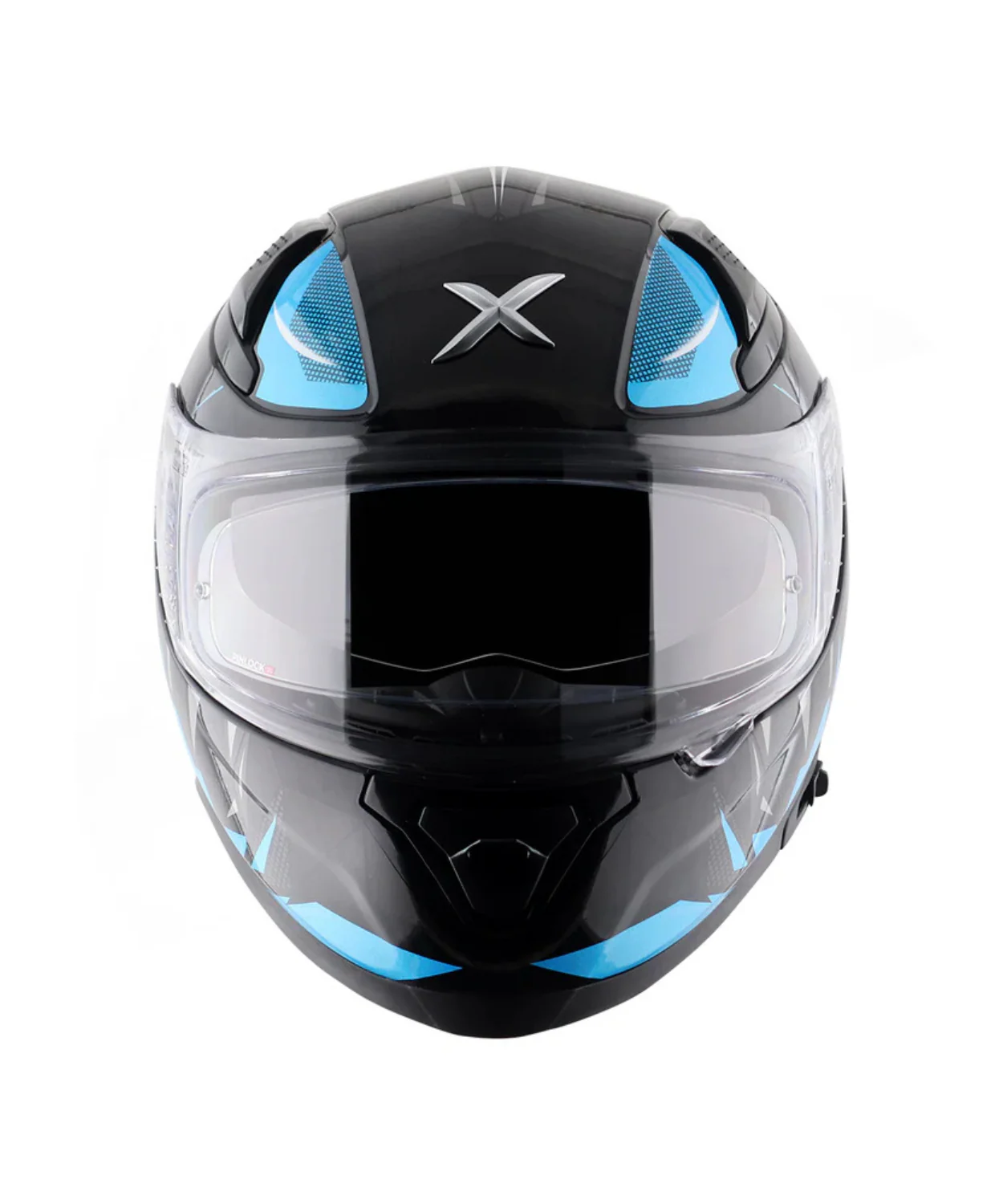 Axor Apex Hunter Helmet- Gloss Black Neon Blue - Image 3