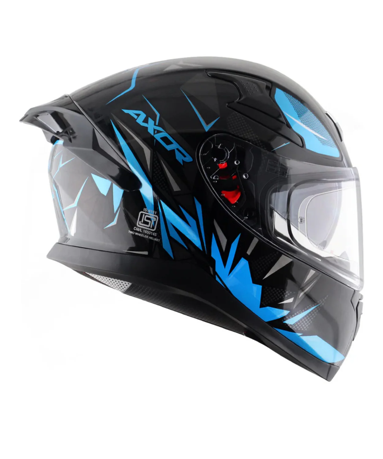 Axor Apex Hunter Helmet- Gloss Black Neon Blue - Image 5
