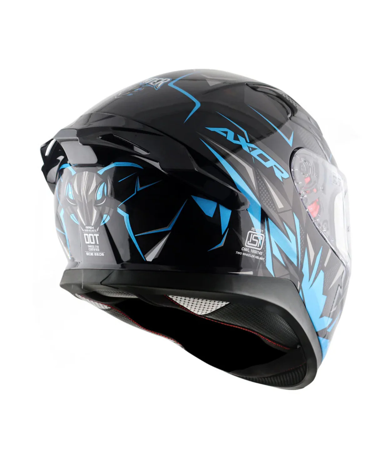 Axor Apex Hunter Helmet- Gloss Black Neon Blue - Image 8