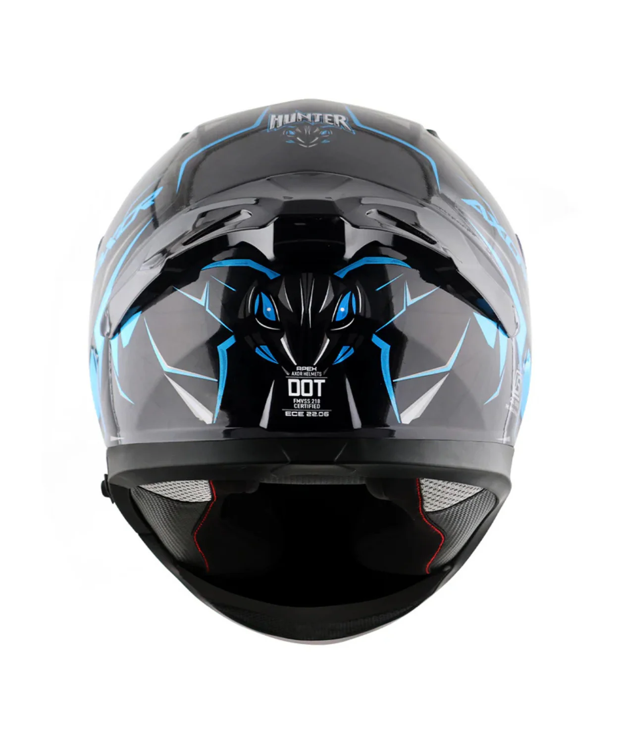 Axor Apex Hunter Helmet- Gloss Black Neon Blue - Image 9