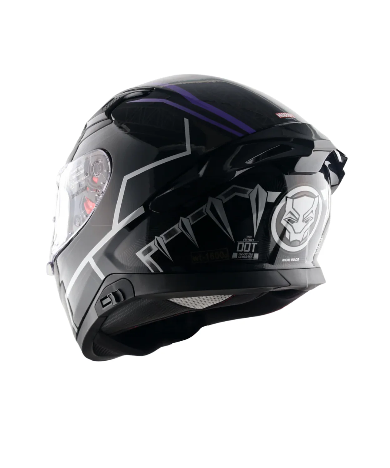 Axor Apex Marvel Black Panther Helmet - Gloss Black Purple - Image 6