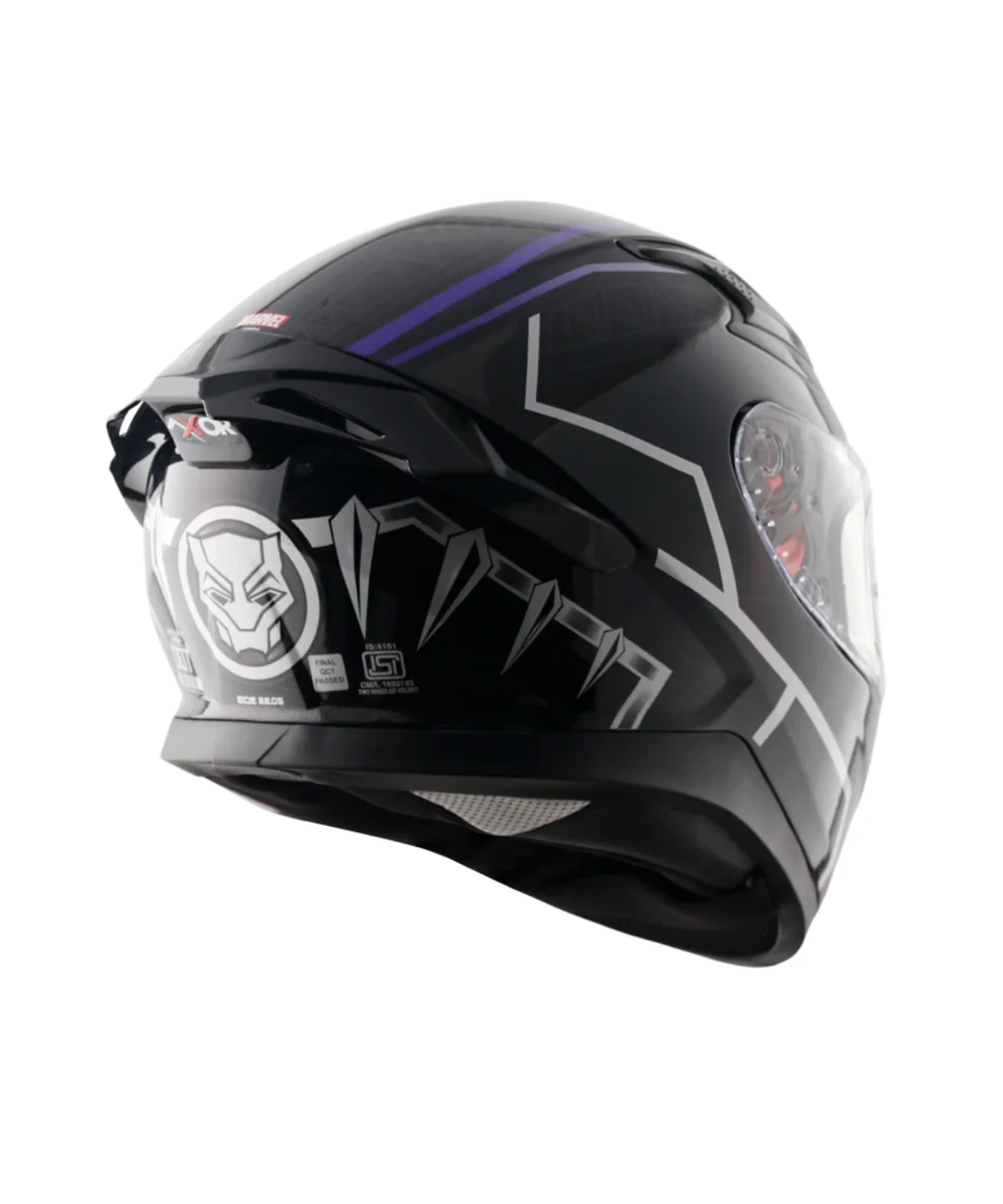 Axor Apex Marvel Black Panther Helmet - Gloss Black Purple - Image 7