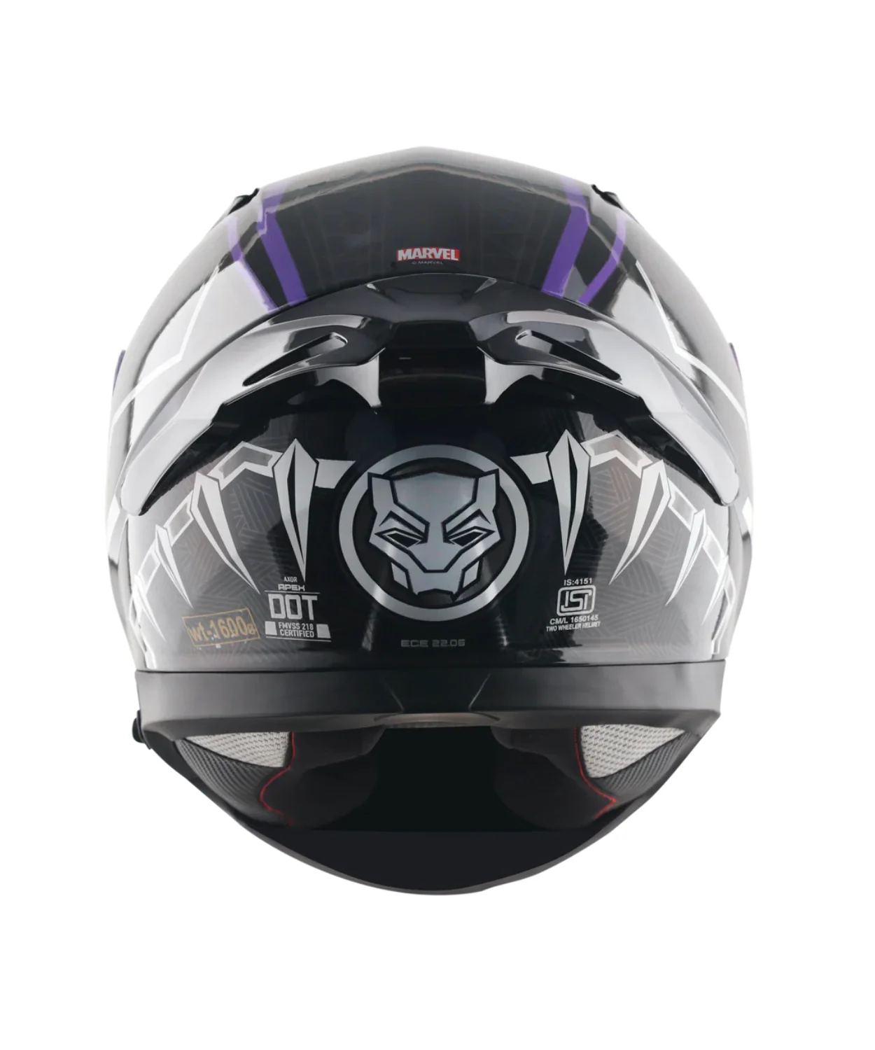 Axor Apex Marvel Black Panther Helmet - Gloss Black Purple - Image 8